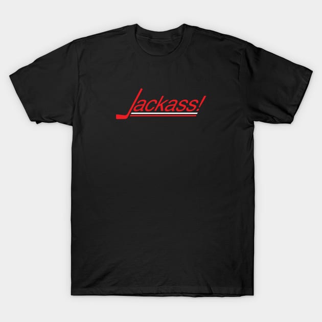 Happy Gilmore | Jackass! With Hockey Stick T-Shirt by The90sMall